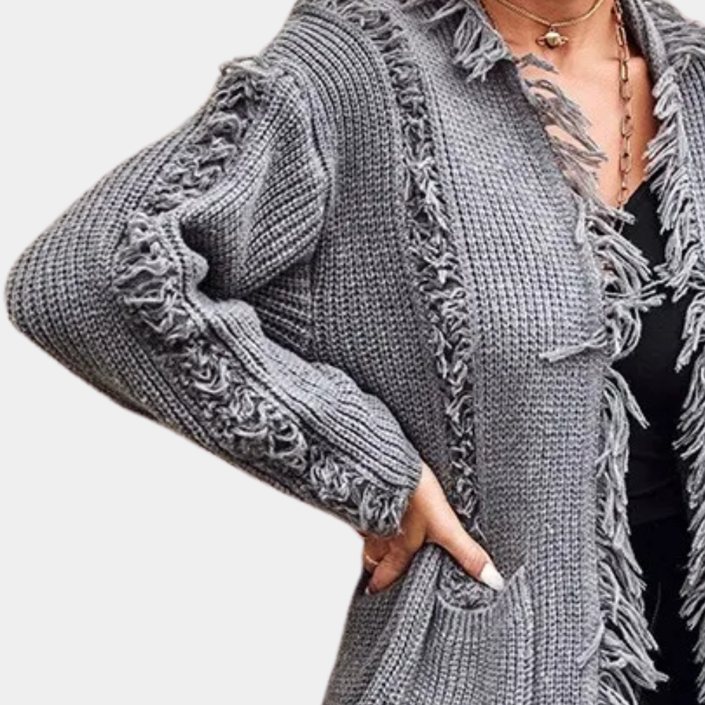Raquela - Trendy Knitted Long Cardigan