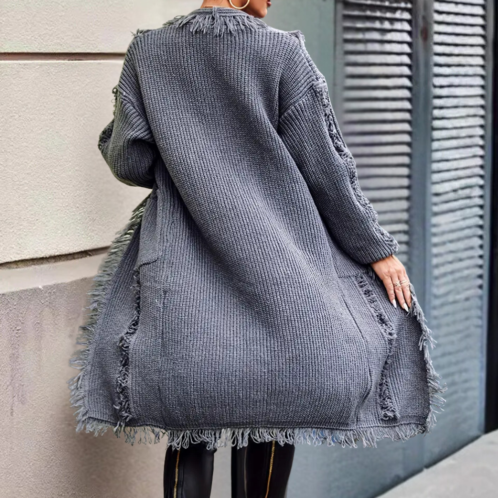 Raquela - Trendy Knitted Long Cardigan