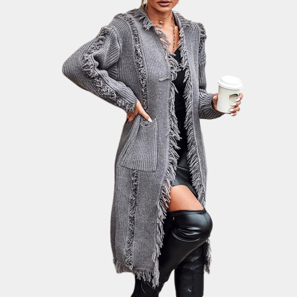 Raquela - Trendy Knitted Long Cardigan
